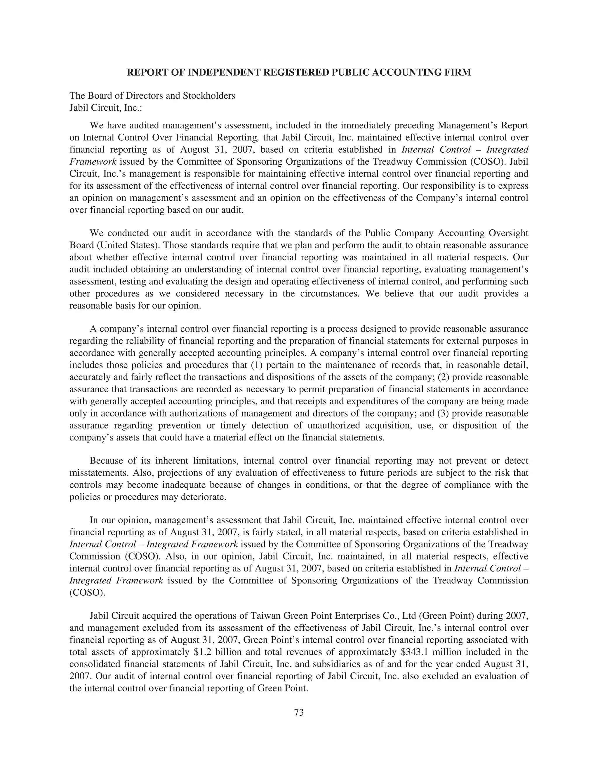 jabil circuit Annual Report 2007