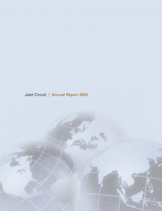 jabil circuit Annual Report 2003