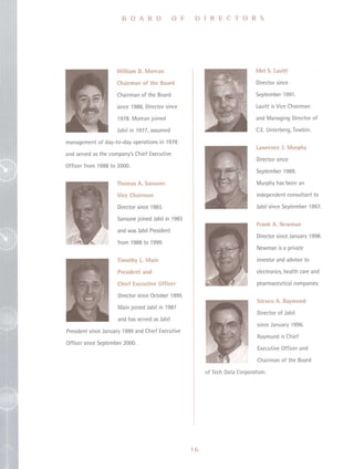 jabil circuit Annual Report 2001