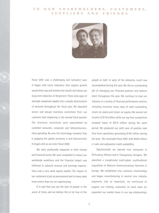 jabil circuit Annual Report 2001