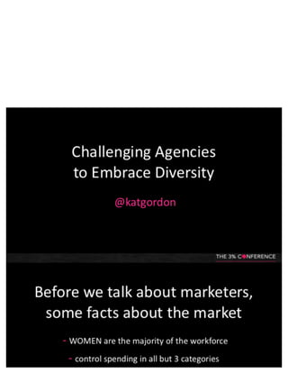 Challenging Agencies to Embrace Diversity