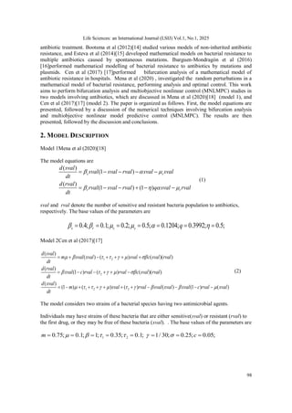 ANALYSIS AND CONTROL OF ANTIBIOTIC DYNAMIC MODELS | PDF