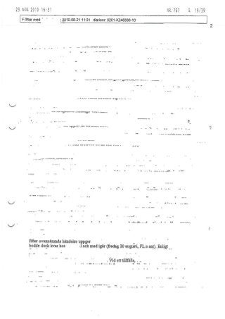 AA's name revealed in document released to the public by the police with her name unredacted on the top