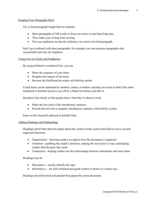 Comprehensive Guide to Revising and Completing Business Messages for ...