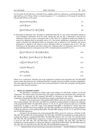Optimized data security and storage using improved blowfish and modular ...