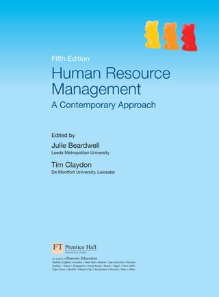 Human Resource Management A Contemporary Approach 5th Edition 5th ...