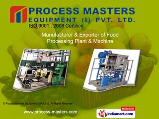 Manufacturer & Exporter of Food
 Processing Plant & Machine
 