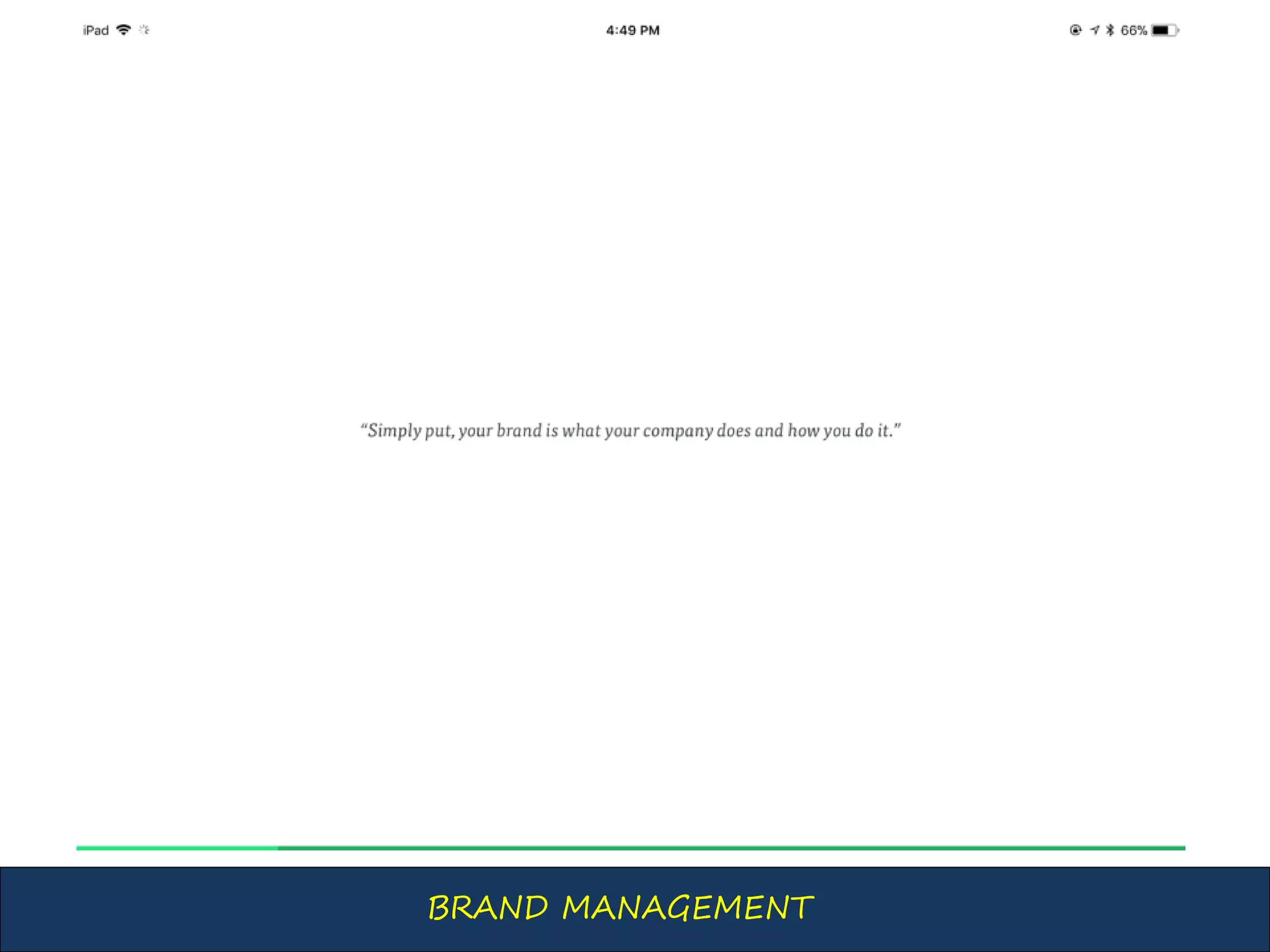 BRAND MANAGEMENT
 