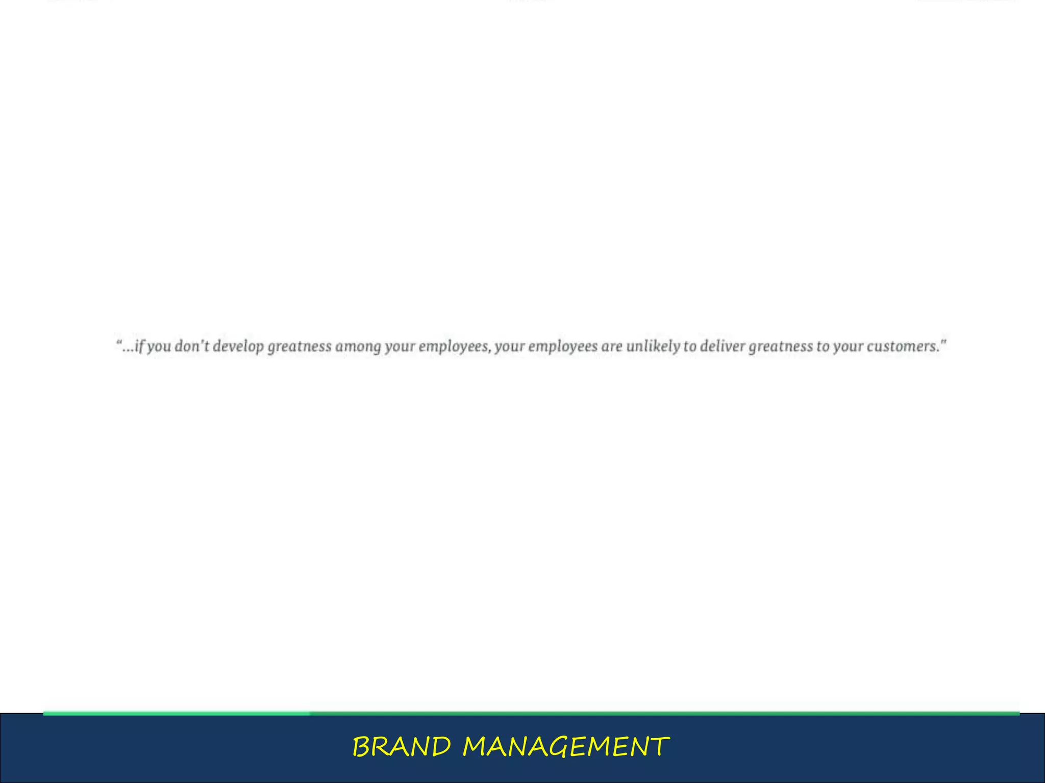 BRAND MANAGEMENT
 