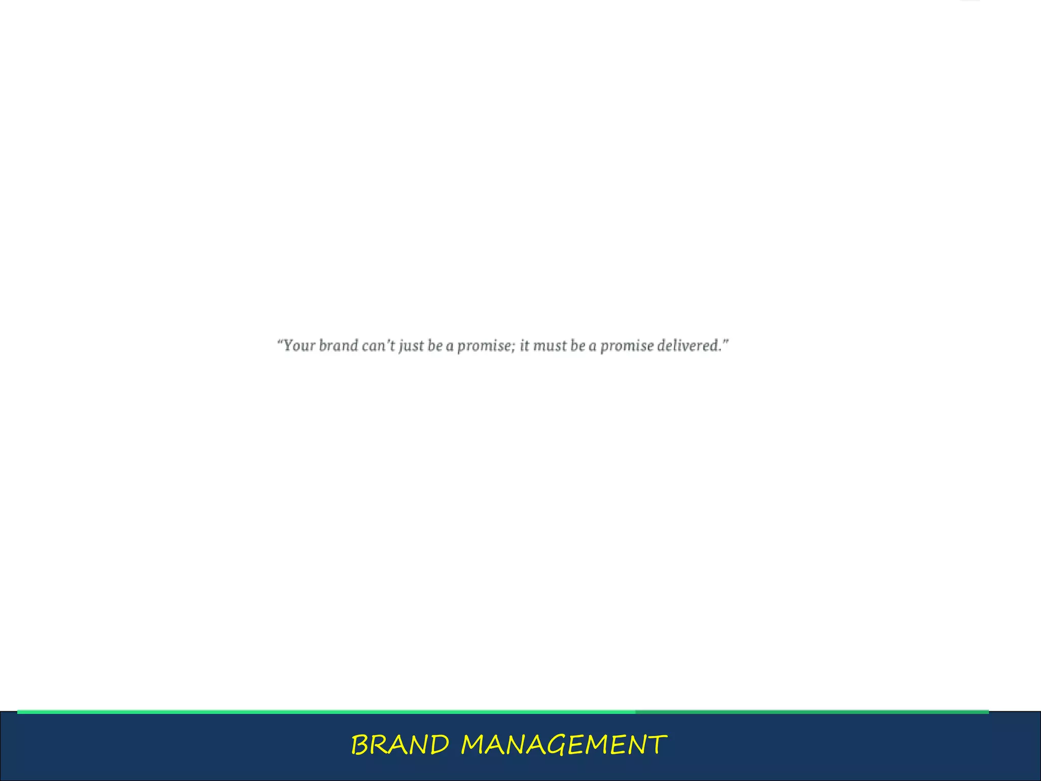 BRAND MANAGEMENT
 