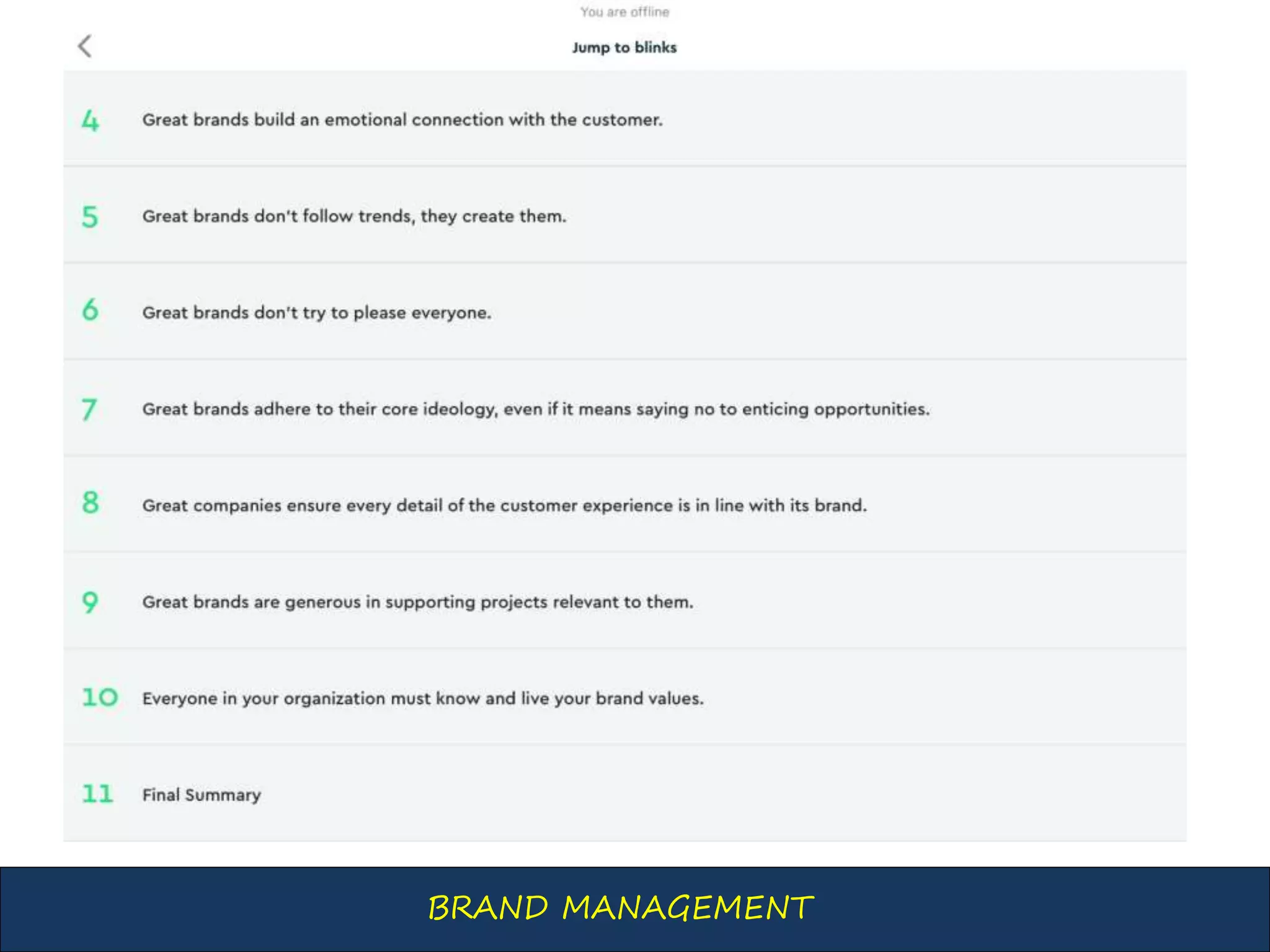 BRAND MANAGEMENT
 