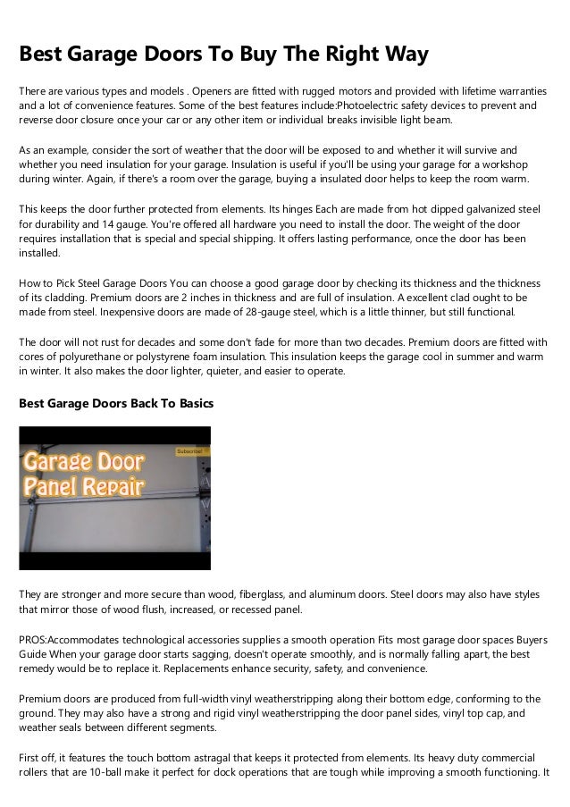 Power Up Your Best Garage Doors To Buy