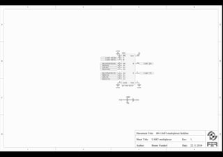 1
1
2
2
3
3
4
4
D D
C C
B B
A A
Document Title:
Sheet Title:
Author: Date: 22.11.2014Bruno Vunderl
UART-multiplexer
08-UART-multiplexer.SchDoc
Rev: 1
UART_RX
UART_TX
UART_MUX0
UART_MUX1
WIFI-TX
WIFI-RX
BLUETOOTH-TX
BLUETOOTH-RX
GPS-TX
GPS-RX
RS232-TX
RS232-RX
Y2
2
Y0
1
Y
3
Y3
4
VCC
16
Y1
5
EN
6
X
13
VEE
7
GND
8
X0
12
B
9
A
10
X3
11
X2
15
X1
14
U801
MC74HC4052D
GND
5V
GND GND
10µ
C801
5V GNDPIC80101 PIC80102
COC801
PIU80101
PIU80102
PIU80103
PIU80104
PIU80105
PIU80106
PIU80107PIU80108
PIU80109
PIU801010
PIU801011
PIU801012 PIU801013
PIU801014
PIU801015
PIU801016
COU801
PIC80101
PIU801016
PIC80102
PIU80106
PIU80107PIU80108
PIU80101POBLUETOOTH0TX
PIU80102POGPS0TX
PIU80103POUART0TX
PIU80104PORS2320TX
PIU80105POWIFI0TX
PIU80109POUART0MUX1
PIU801010POUART0MUX0
PIU801011PORS2320RX
PIU801012POBLUETOOTH0RX PIU801013POUART0RX
PIU801014POWIFI0RX
PIU801015POGPS0RX
POBLUETOOTH0RX
POBLUETOOTH0TX
POGPS0RX
POGPS0TX
PORS2320RX
PORS2320TX
POUART0MUX0
POUART0MUX1
POUART0RX
POUART0TX
POWIFI0RX
POWIFI0TX
 