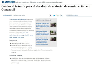 TRAMITE DE DESALOJO DESECHOS CONSTRUCCIÓN EN GUAYAQUIL 