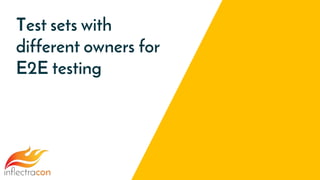 Test sets with
different owners for
E2E testing
 