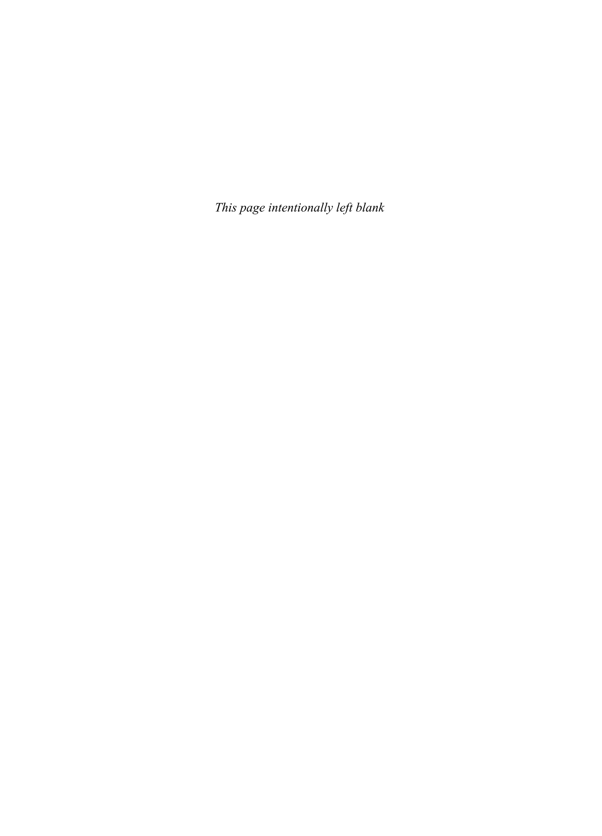 This page intentionally left blank
 