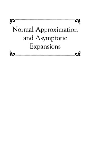Normal Approximation Formulas Example.pdf Normal Approximation And Asymptotic Expansions Clasics In Applied ...