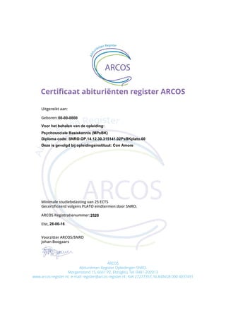 arcos-certificaat | PDF