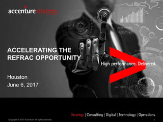 1Copyright © 2017 Accenture All rights reserved.
ACCELERATING THE
REFRAC OPPORTUNITY
Houston
June 6, 2017
 