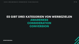 SEITE 1130.09.2019 / AFBMC+AIGMC BERLIN 2019 / INSTAGRAM STORY ADS – THE GOOD, THE BAD, THE UGLY
 