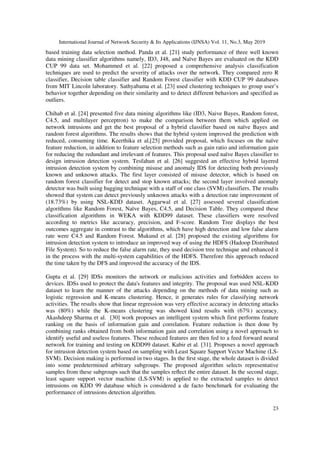 CLASSIFICATION PROCEDURES FOR INTRUSION DETECTION BASED ON KDD CUP 99 ...