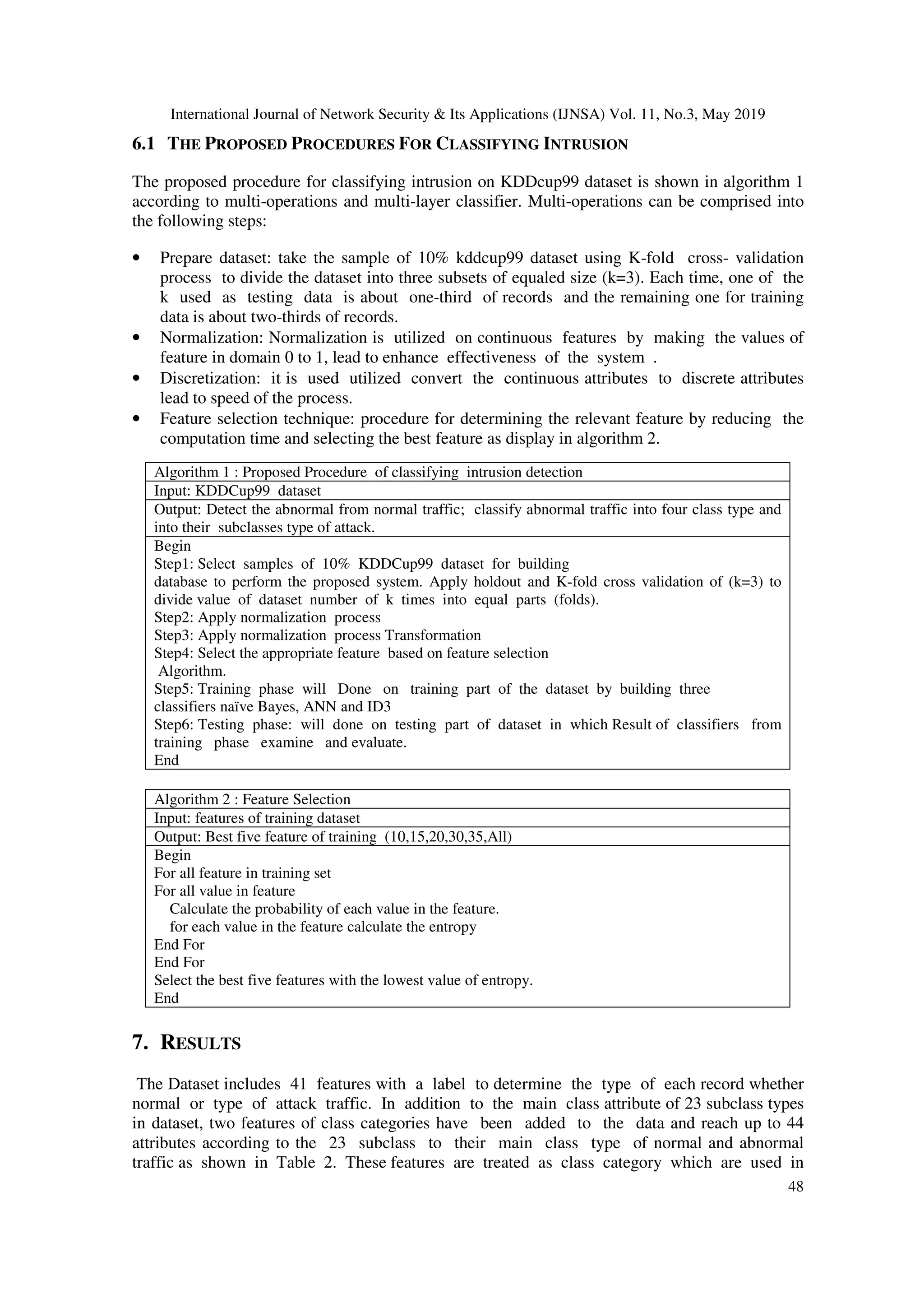 MULTI-LAYER CLASSIFIER FOR MINIMIZING FALSE INTRUSION | PDF