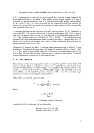 DESIGN OF A COMPACT CIRCULAR MICROSTRIP PATCH ANTENNA FOR WLAN ...