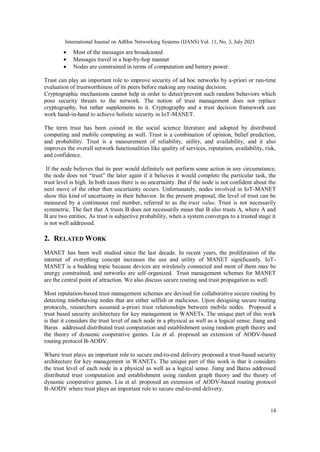 A Trust-Based Predictive Model for Mobile Ad Hoc Networks | PDF