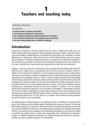Learning And Teaching In Primary Schools Achieving Qts Denis Hayes | PDF