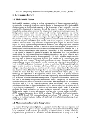 POSSIBILITIES AND LIMITATIONS Of BIODEGRADABLE PLASTICS | PDF