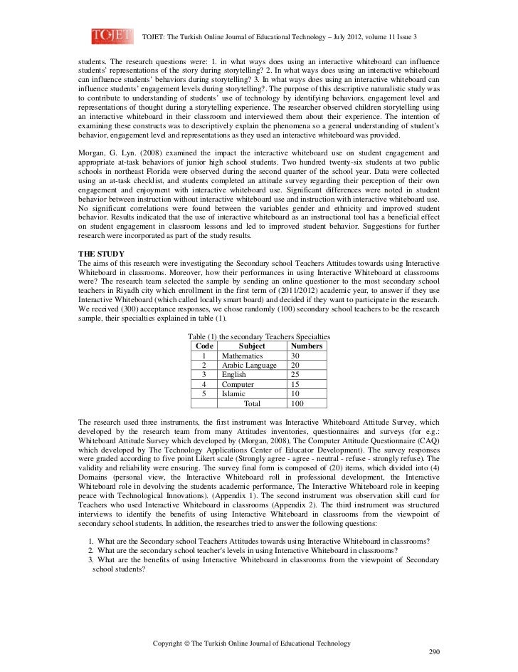 Saudi Secondary School Teachers Attitudes Towards Using Interactive