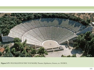 105
Figure 5-71 POLYKLEITOS THE YOUNGER, Theater, Epidauros, Greece, ca. 350 BCE.
 