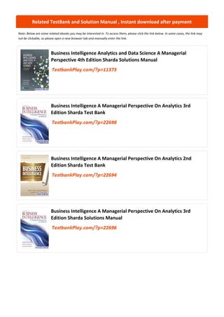 Business Intelligence Analytics and Data Science A Managerial ...