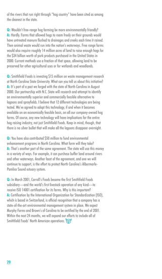 smithfield food 2001 AR