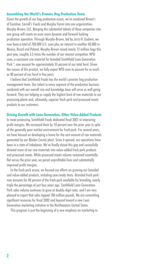 smithfield food 2001 AR