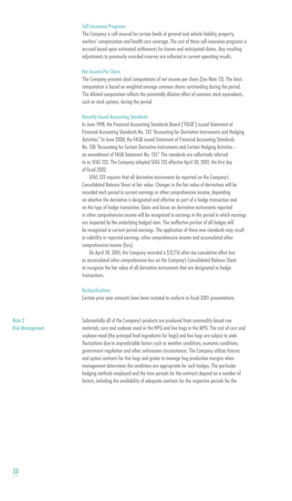 smithfield food 2001 AR