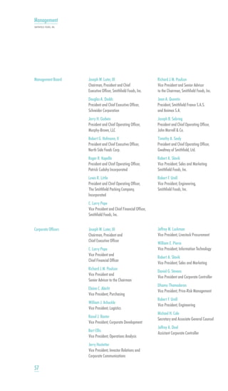 smithfield food 2001 AR