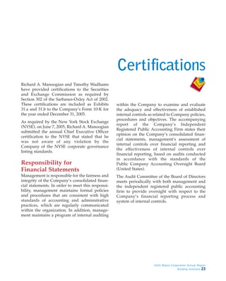 Masco Annua lReport2005