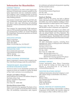 Masco Annua lReport2005