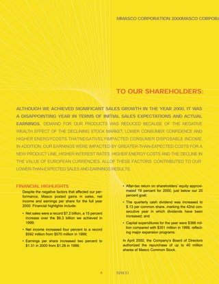 Masco Annual Report2000