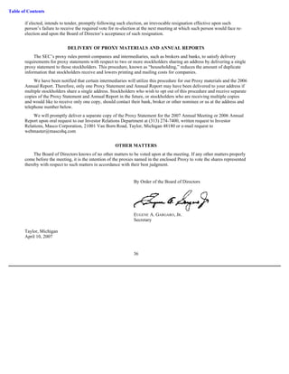 masco Proxy Statements 2007 