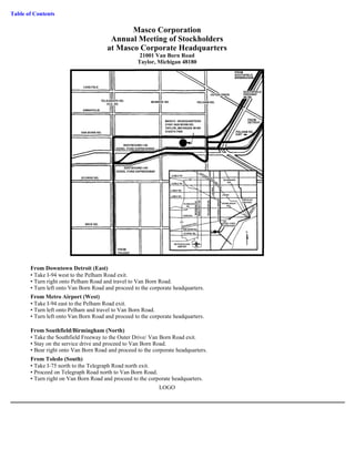masco Proxy Statements 2007 