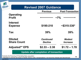 3/2/07 DF Special Dividend ConferenceCallSlides