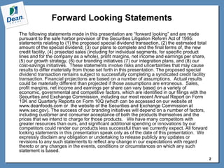3/2/07 DF Special Dividend ConferenceCallSlides