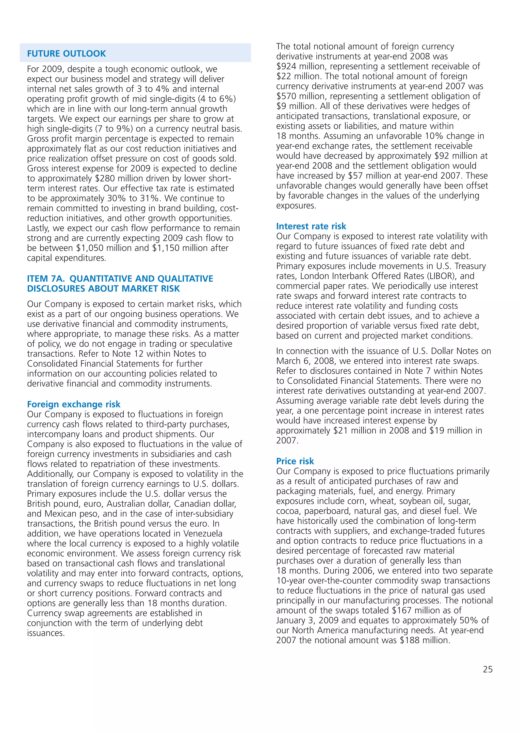 kellogg annual reports 2008