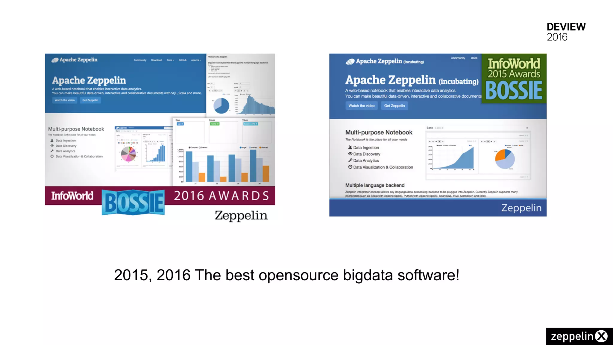 2015, 2016 The best opensource bigdata software!
 