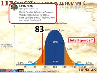 Mohamed Louadi, PhD – ISG-Tunis 24 de 45
CHATGPT ET LA NOUVELLE HUMANITÉ
83
Intelligence?
 