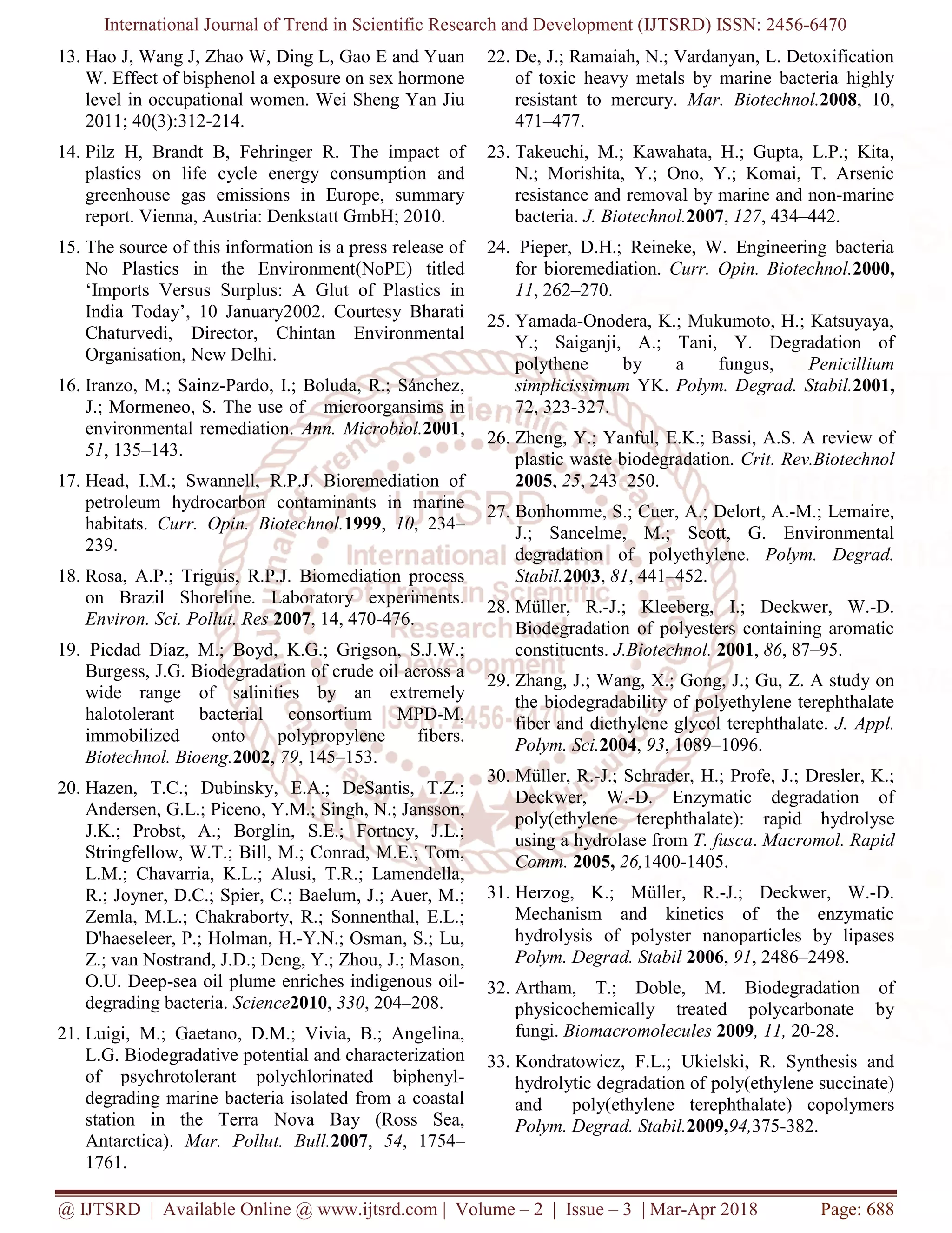 Biodegradation of Plastic by AspergillusSP | PDF