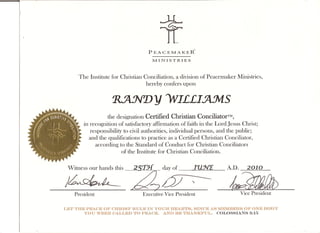 Certified Christian Concilator Certificate0001