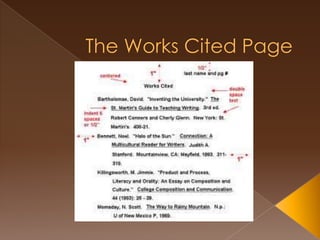 The Works Cited Page 